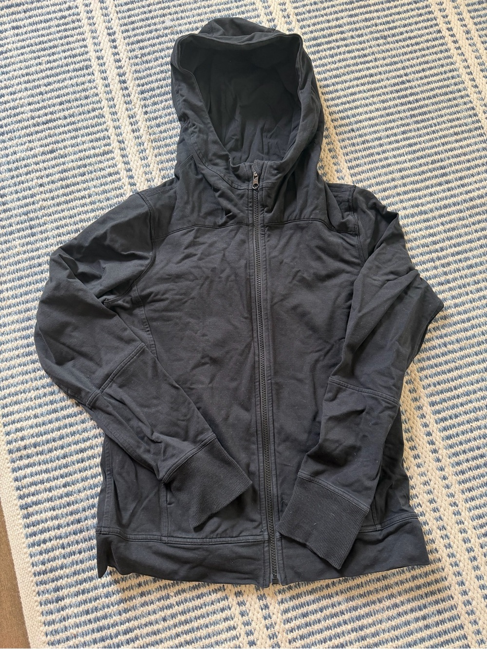 Lululemon Black Full-Zip Hooded Sweatshirt